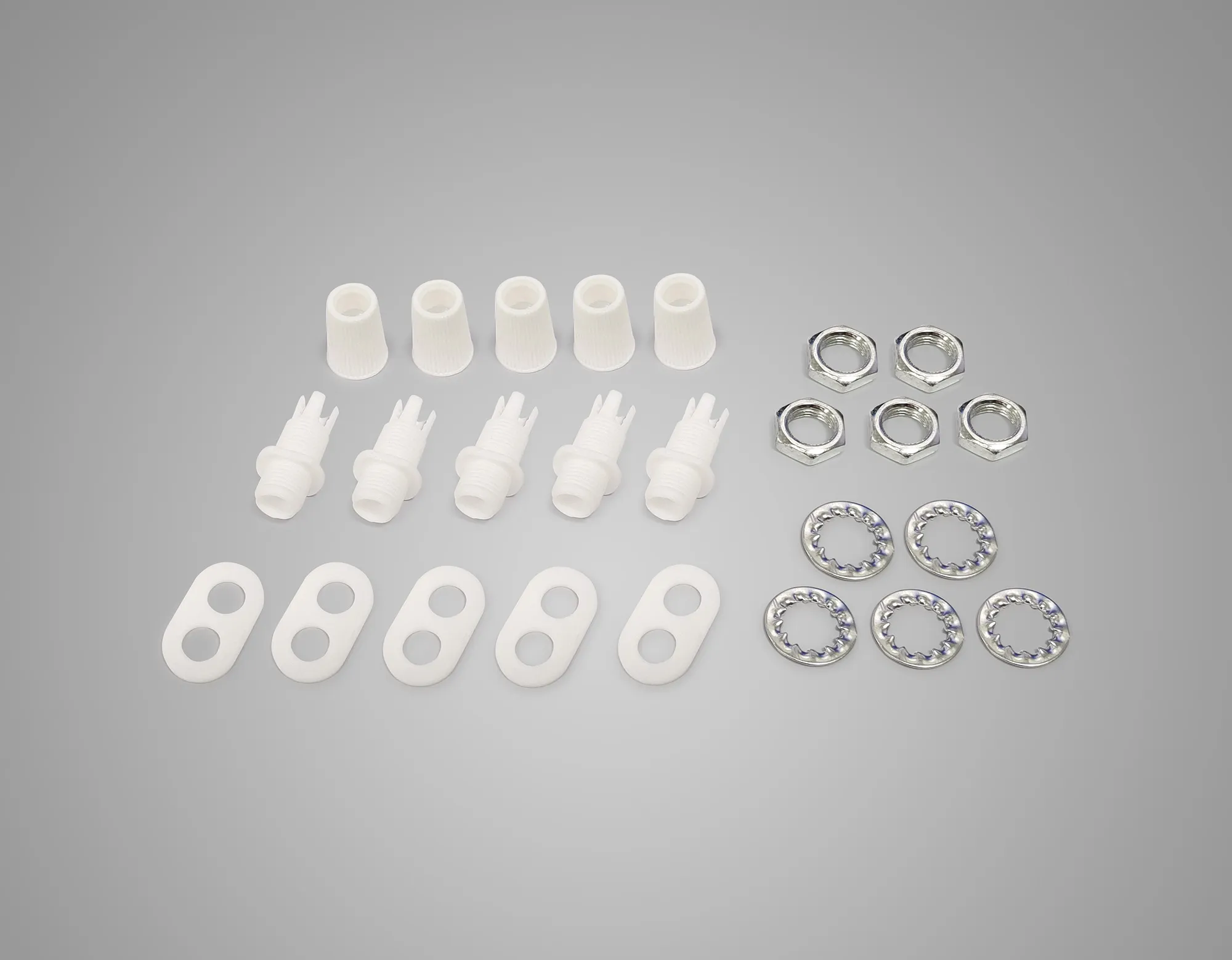 Hayes 1.4cm 5pcs Compression Cable Grip Pack White D0835WH  Deco Hayes Accessories